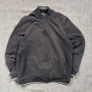 Marvin Richards heavy black zip up jacket - L